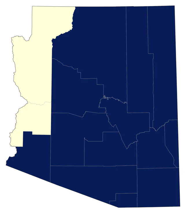 Mexican Duck county map