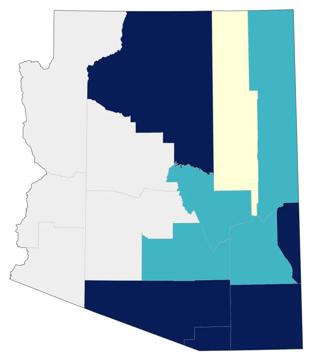 Montezuma Quail county map