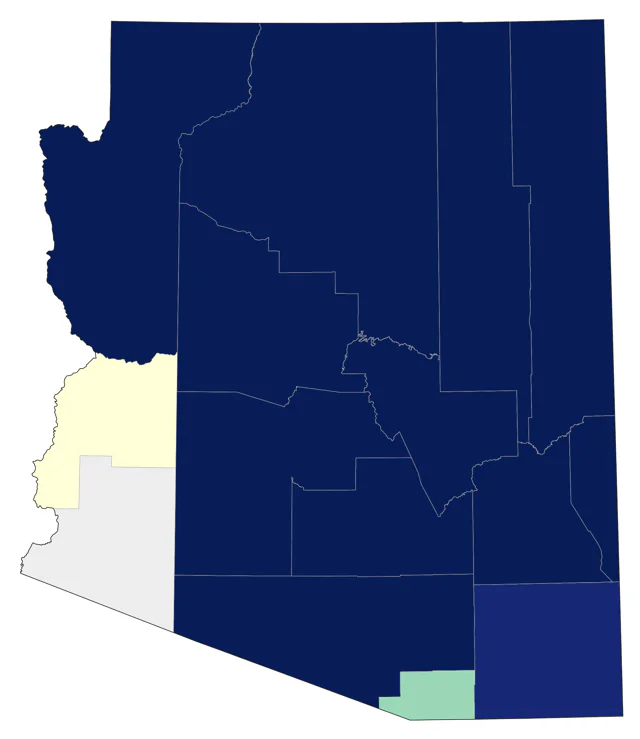 Mountain Chickadee county map