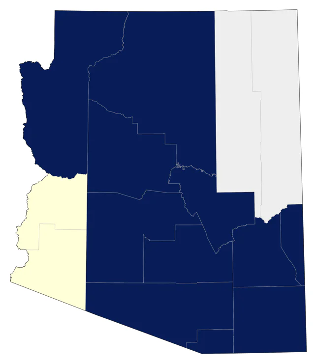 Northern Cardinal county map