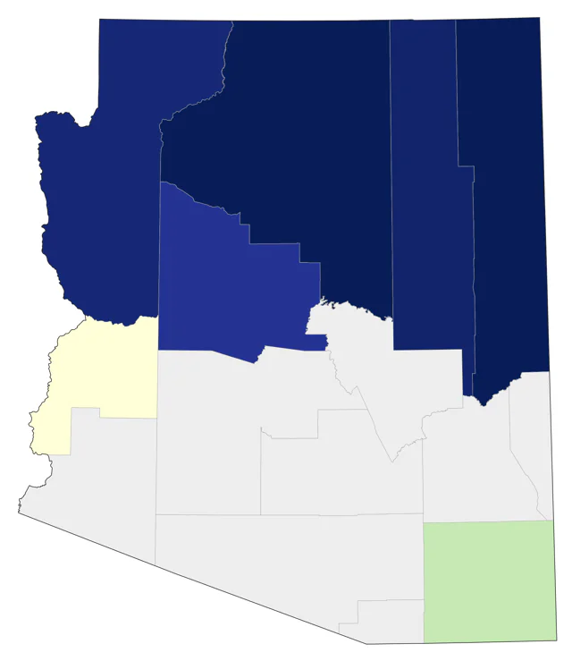 Northern Shrike county map
