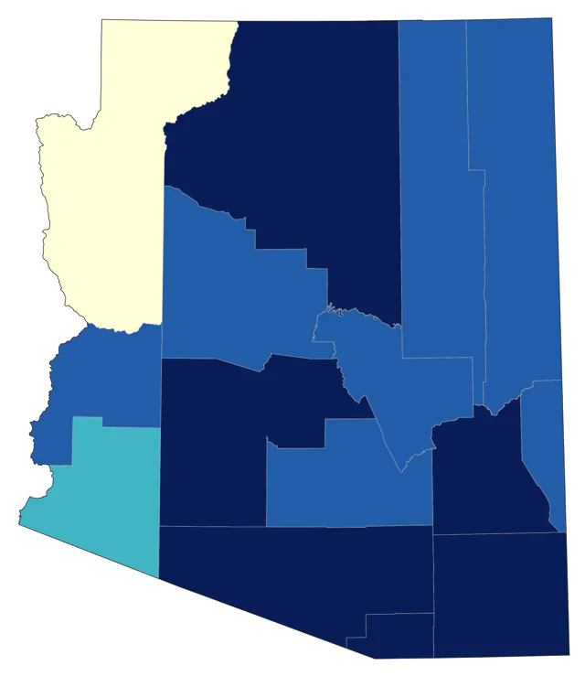 Northern Waterthrush county map