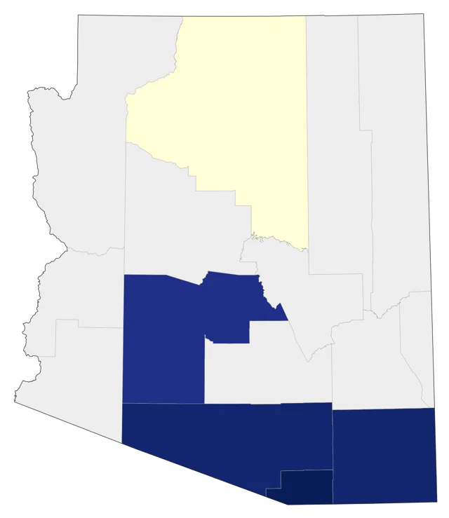 Pine Warbler county map