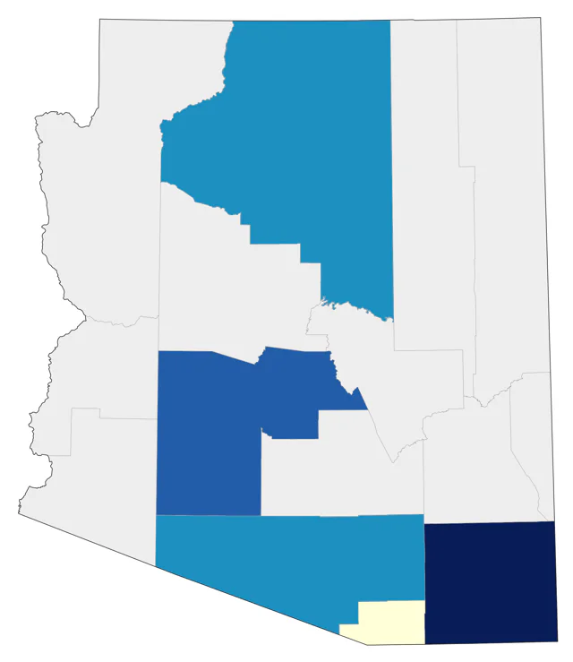 Red-headed Woodpecker county map