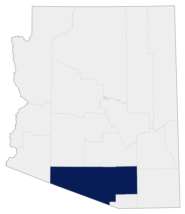 Red Warbler county map