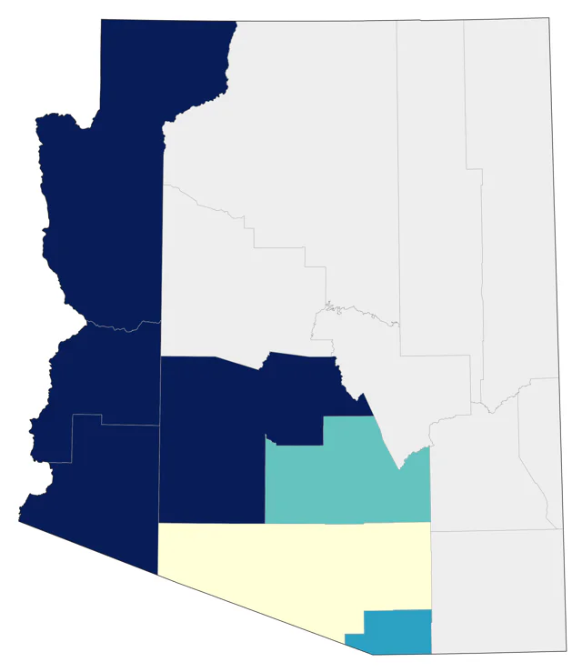 Ridgway's Rail county map