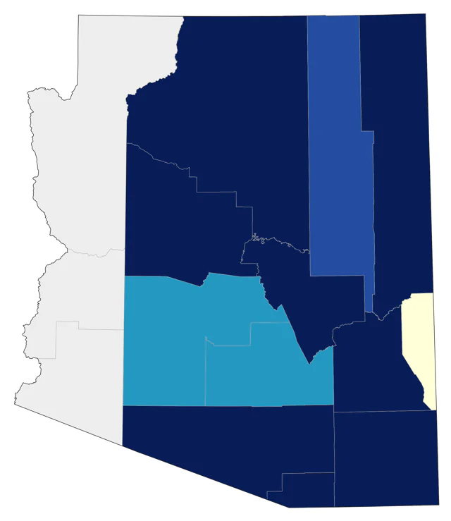 Rivoli's Hummingbird county map