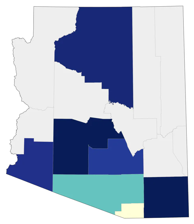Ruddy Turnstone county map