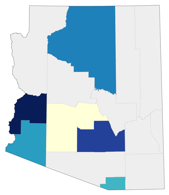 Sharp-tailed Sandpiper county map