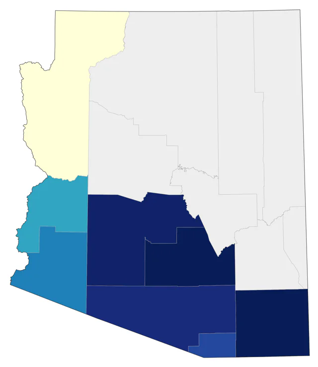 Streak-backed Oriole county map