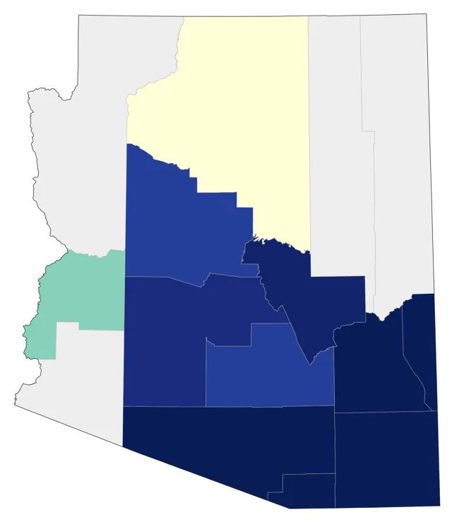 Sulphur-bellied Flycatcher county map