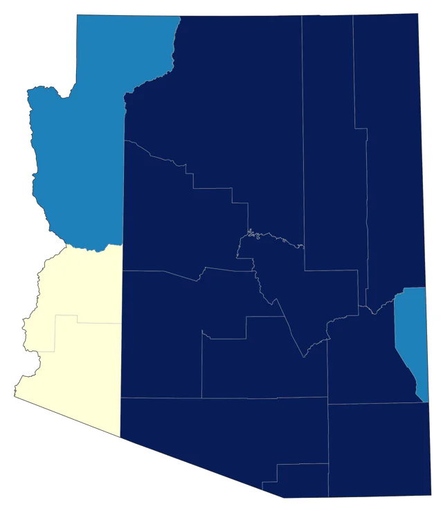Townsend's Solitaire county map