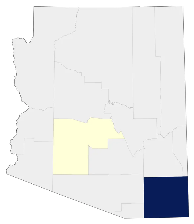 Tricolored Munia county map
