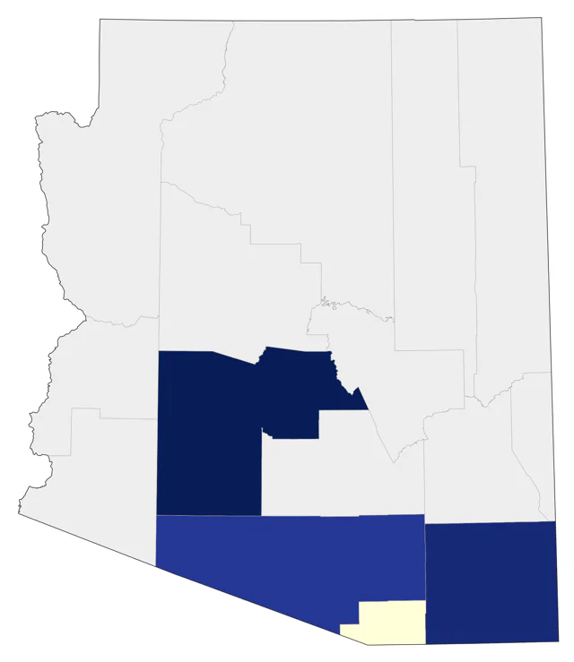 Tropical Parula county map