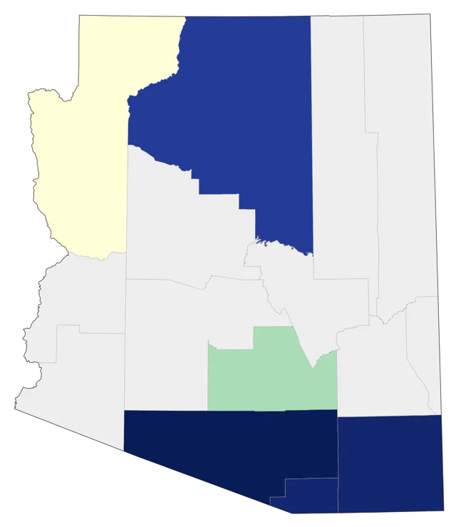 Tufted Flycatcher county map