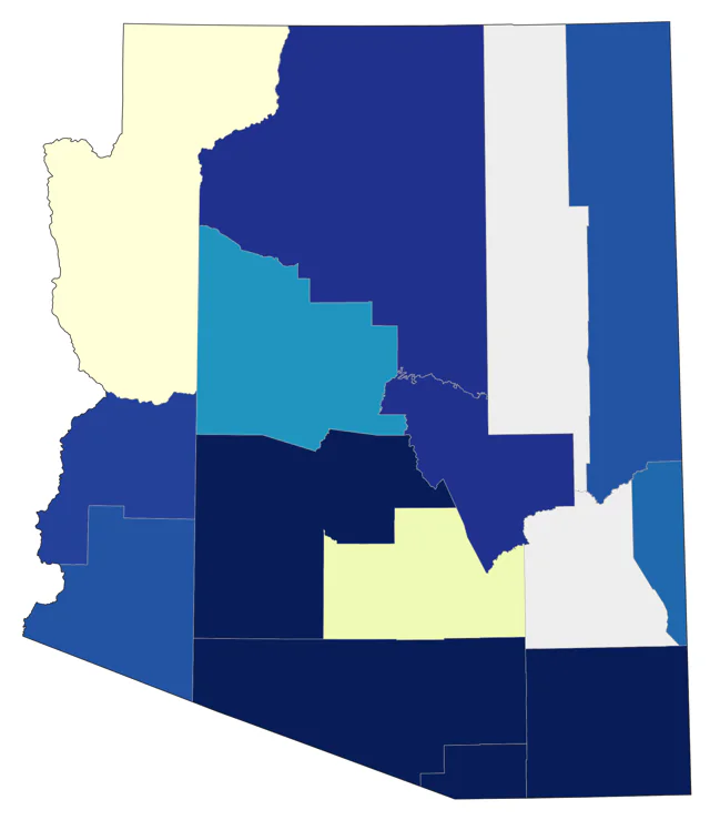 White-eyed Vireo county map