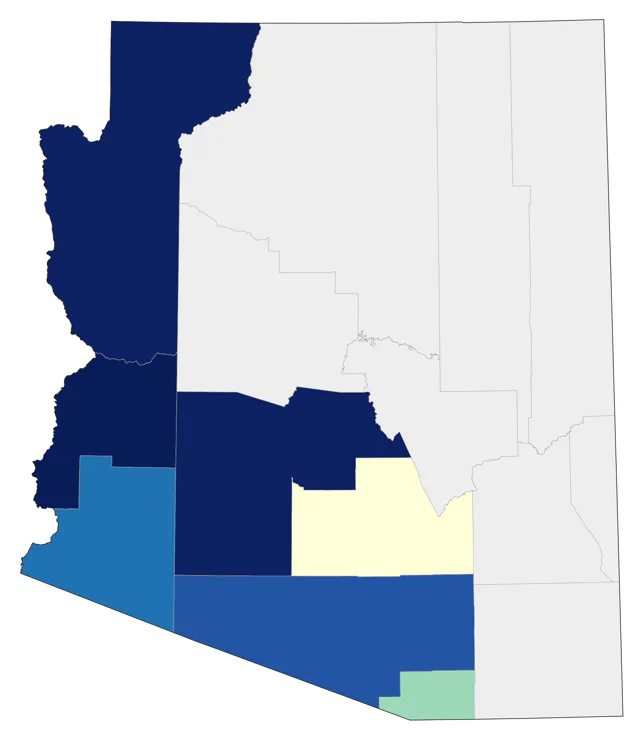 White Ibis county map