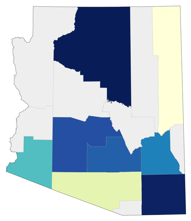 White-rumped Sandpiper county map
