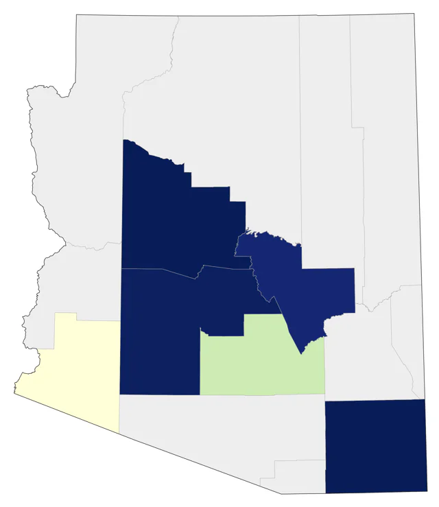 Yellow-crowned Night Heron county map