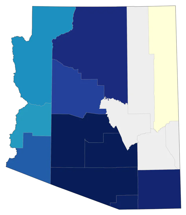 Yellow-throated Vireo county map