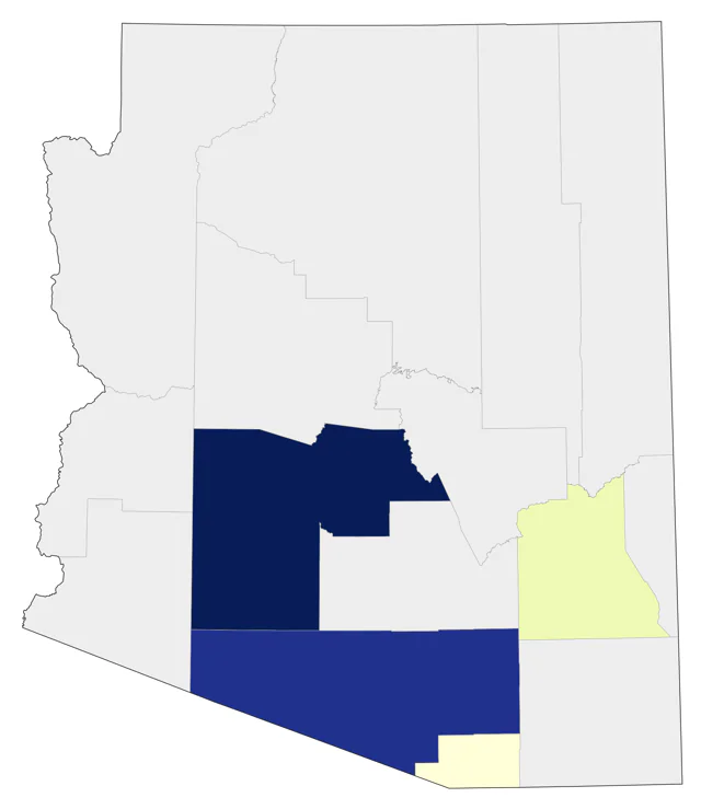 Zebra Finch county map