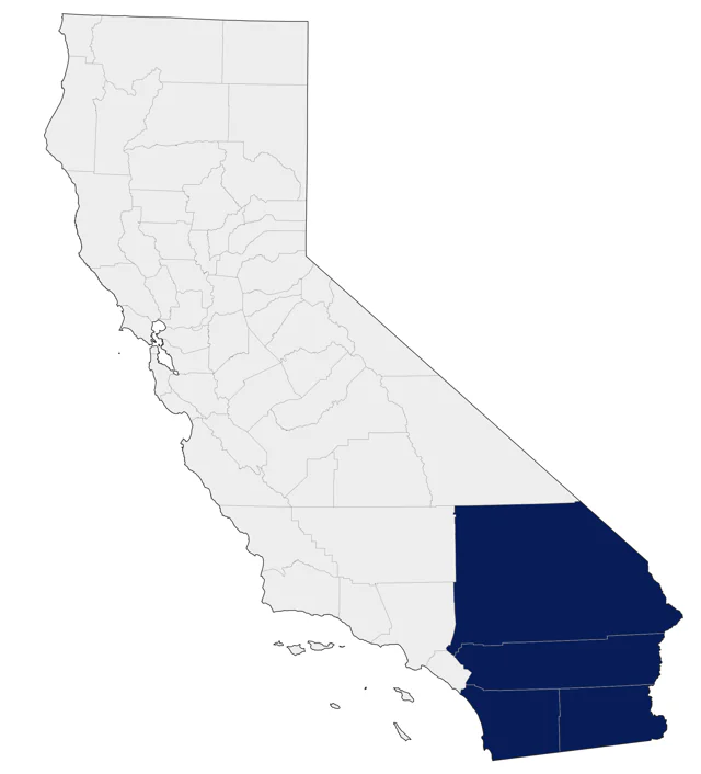 Abert's Towhee county map