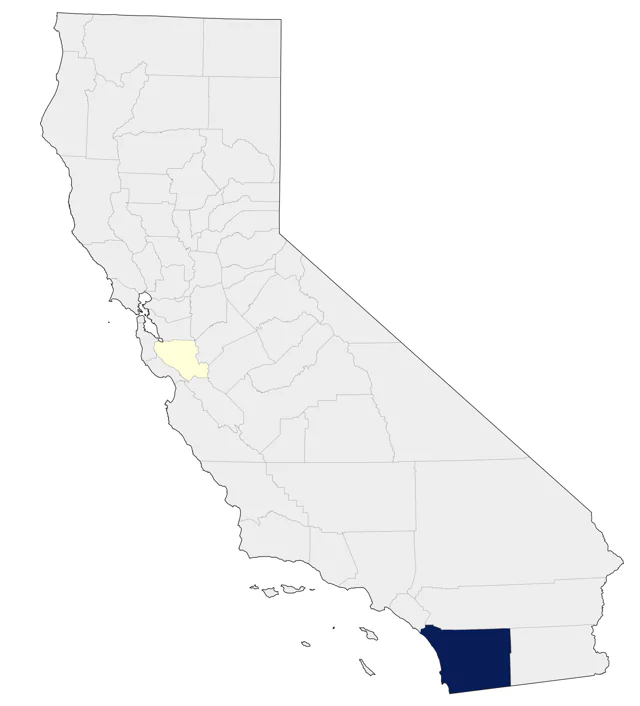 American Flamingo county map