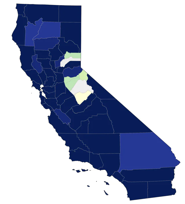Black-bellied Plover county map