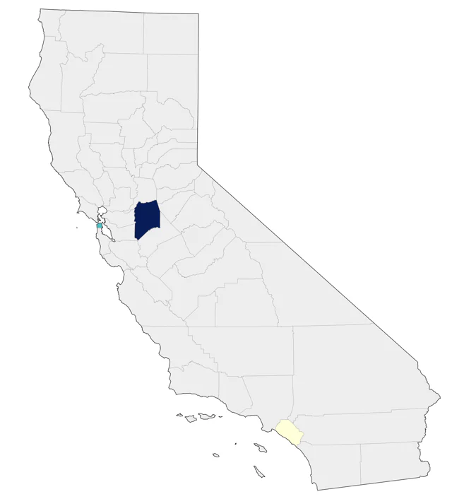 Black-necked Swan county map