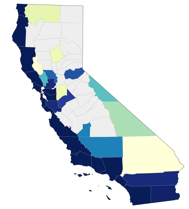 Black Turnstone county map