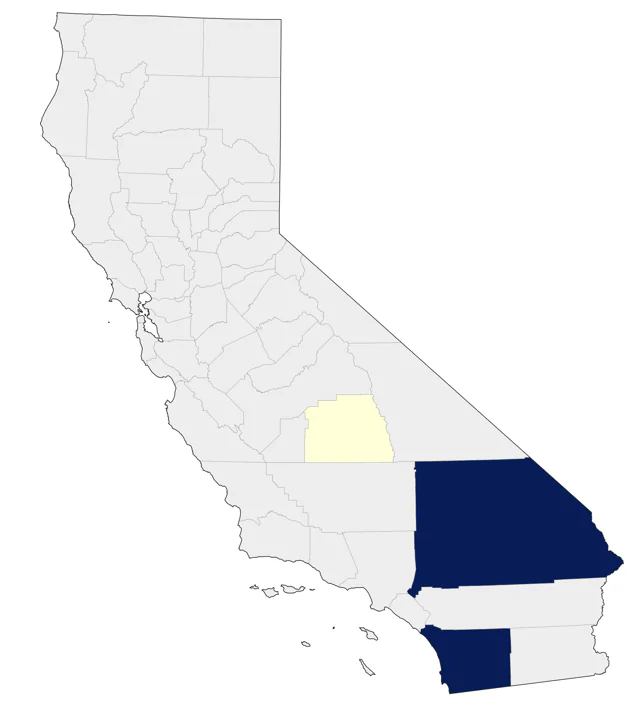 Blue-throated Mountain-gem county map