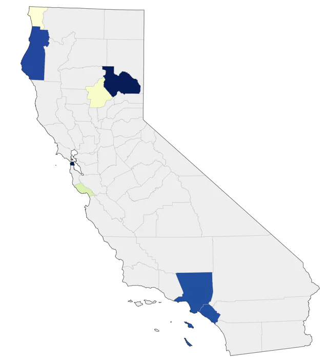 Brambling county map