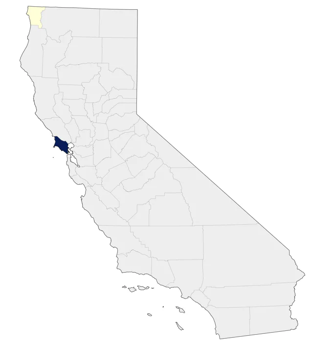 Bristle-thighed Curlew county map