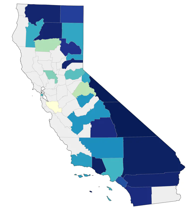 Broad-tailed Hummingbird county map