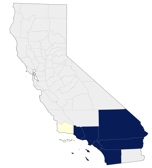 California Gnatcatcher county map