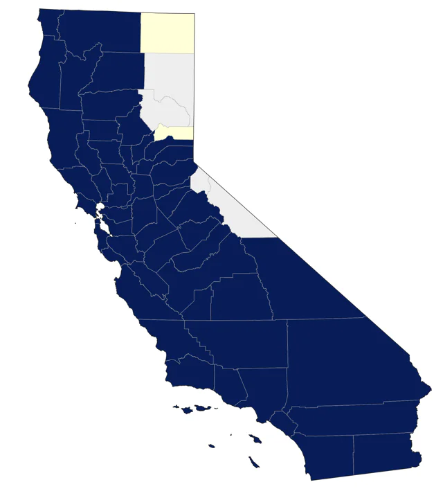 California Towhee county map
