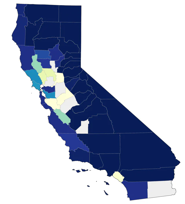 Clark's Nutcracker county map