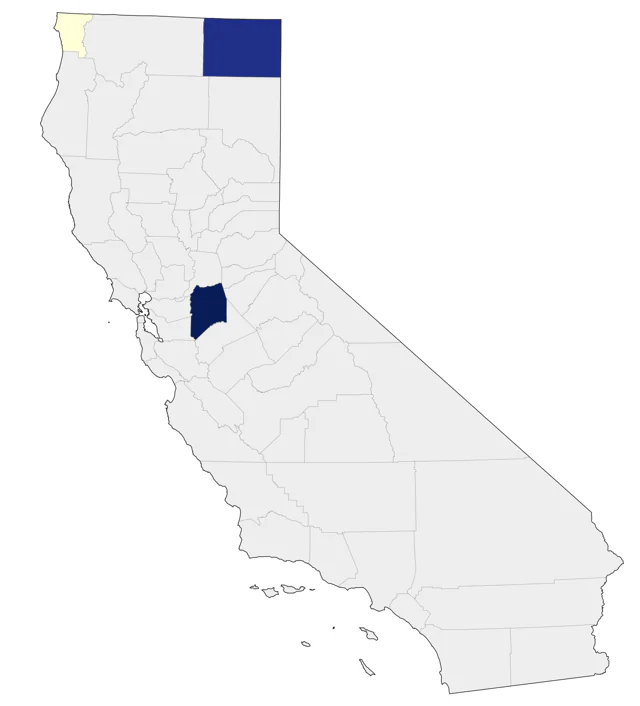 Common Crane county map