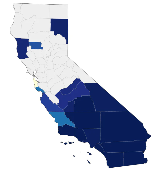 Common Ground Dove county map