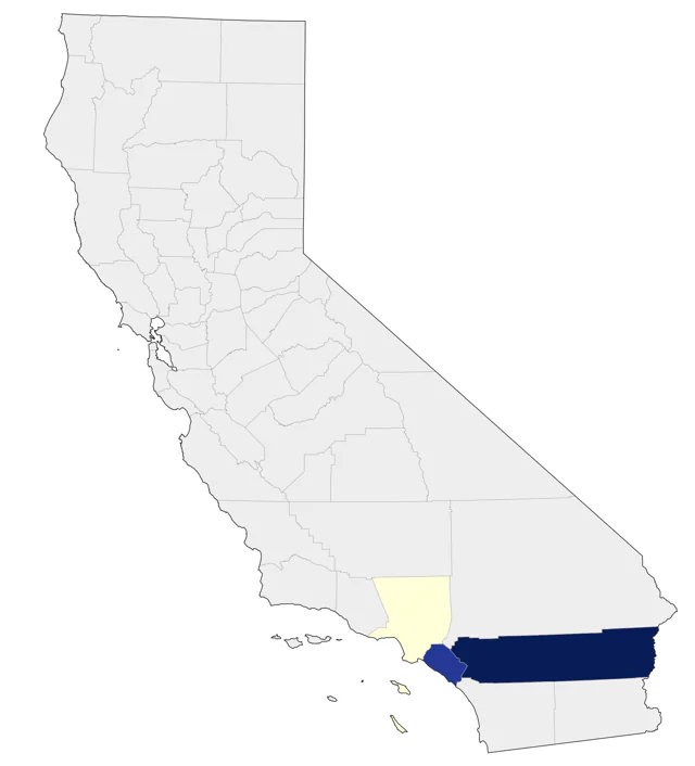 Common Myna county map