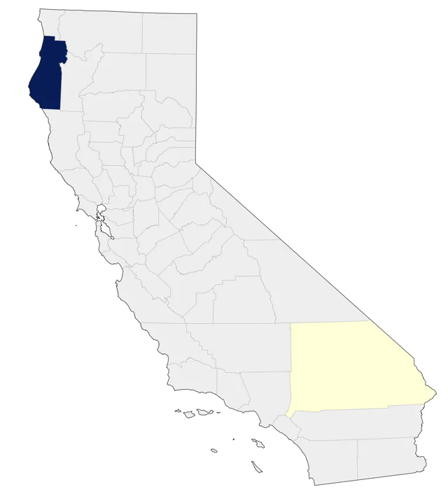 Common Pochard county map