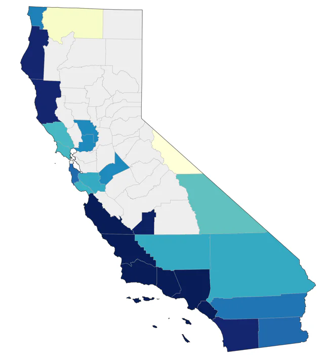 Crested Caracara county map
