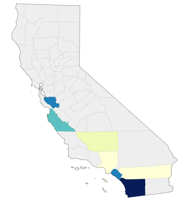 Diamond Dove county map