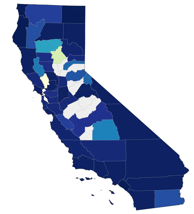 Eastern Kingbird county map