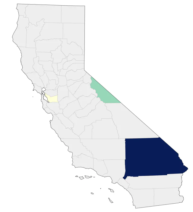 Emu county map