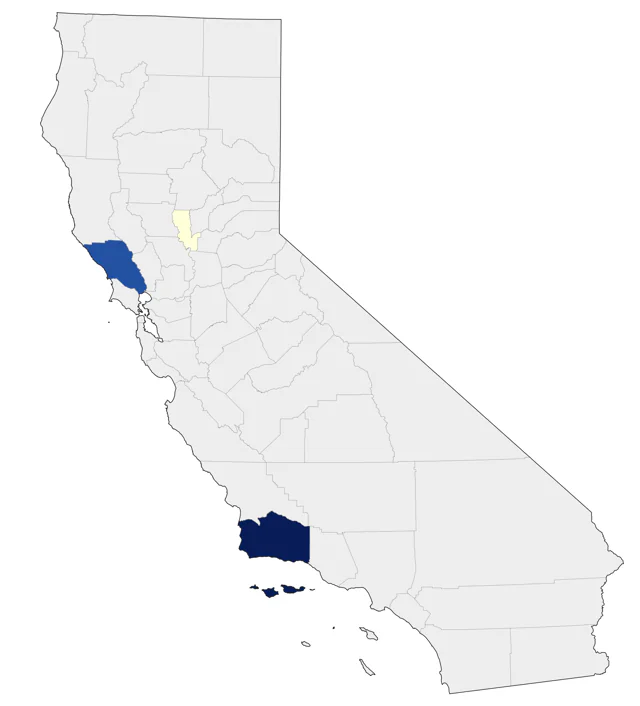 Fork-tailed Flycatcher county map