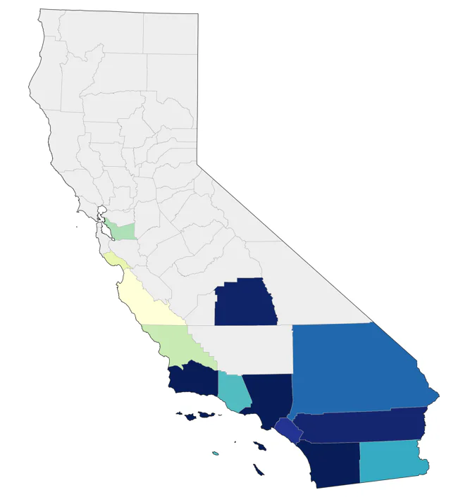 Greater Pewee county map