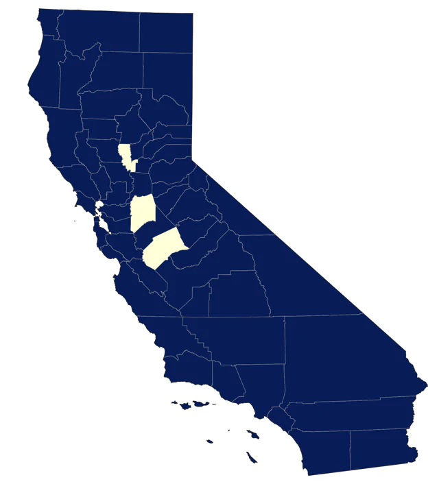 Hammond's Flycatcher county map