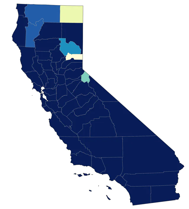 Hooded Oriole county map