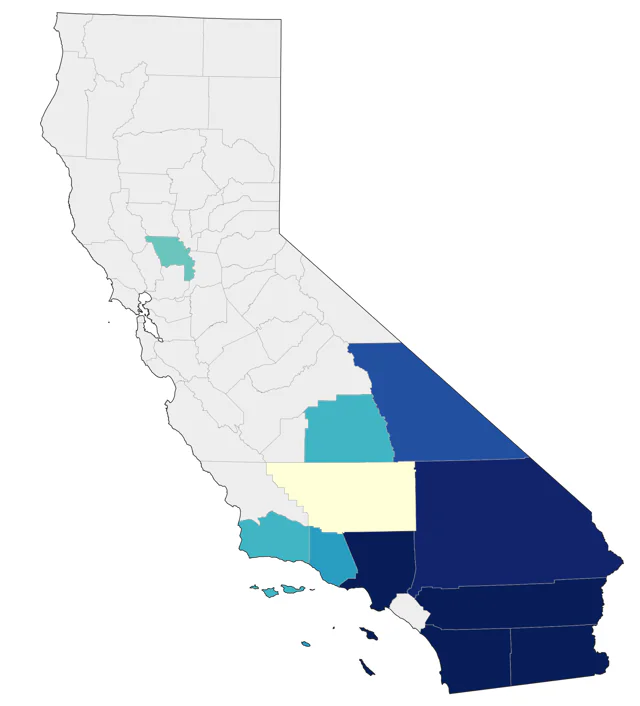 Inca Dove county map